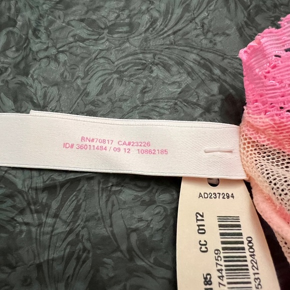 NWT Victoria's Secret Very Sexy Sheer Pink Floral Mesh Lace Cheeky Panties Large - Picture 4 of 4